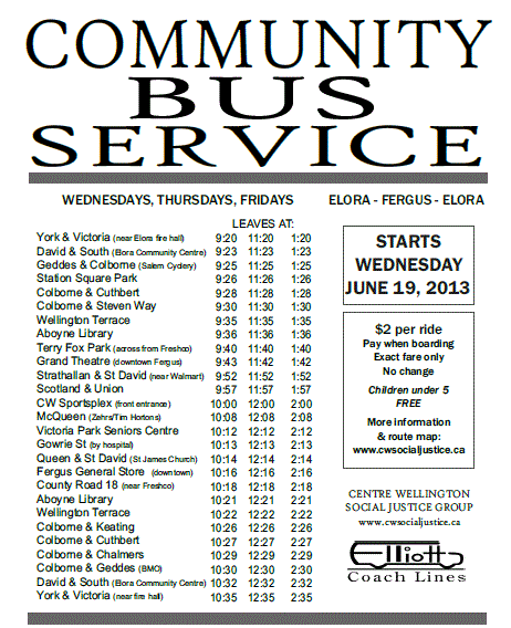 Fergus Elora Community Bus Service