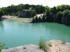 Swimming (no diving!) in the Elora Quarry